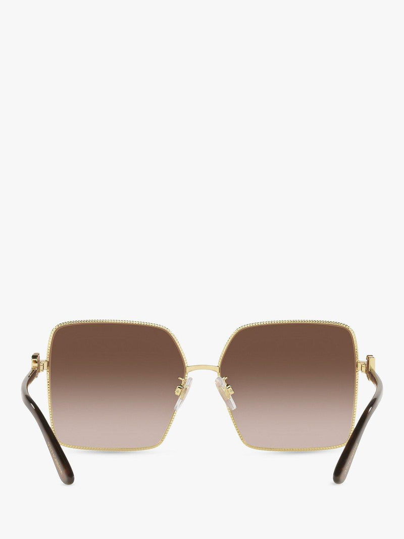 Dolce & Gabbana gold square sunglasses polycarbonate lenses (British brand)