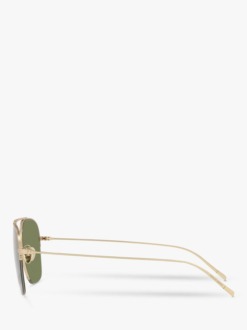 Emporio Armani square sunglasses matte pale gold (British brand)