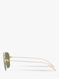 Emporio Armani square sunglasses matte pale gold (British brand)
