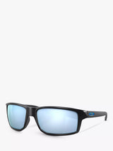 John Lewis Oakley Men's Gibston Polarised Square Sunglasses, Matte Black/Blue Prizm- Buy online at McGrocer
