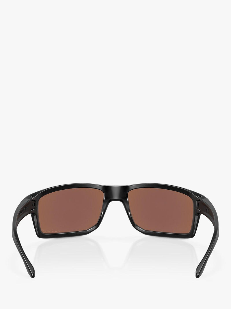 Oakley Gibston Polarised square sunglasses matte black blue Prizm, UK version