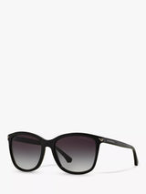 John Lewis Emporio Armani Women's Square Sunglasses, Black/Grey Gradient- Buy online at McGrocer
