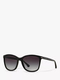 Emporio Armani square sunglasses black/grey gradient 56mm, imported from the UK
