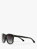 Emporio Armani square sunglasses black/grey gradient 56mm, imported from the UK