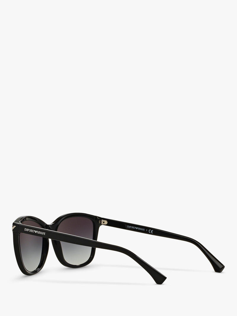 Emporio Armani square sunglasses black/grey gradient 56mm, imported from the UK