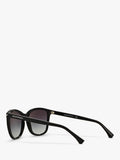 Emporio Armani square sunglasses black/grey gradient 56mm, imported from the UK