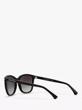Emporio Armani square sunglasses black/grey gradient 56mm, imported from the UK