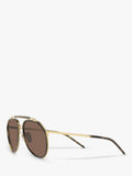 Dolce & Gabbana aviator gold Havana sunglasses, UK version