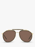 Dolce & Gabbana aviator gold Havana sunglasses, UK version