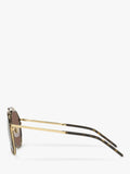 Dolce & Gabbana aviator gold Havana sunglasses, UK version