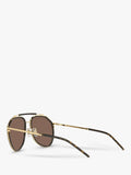 Dolce & Gabbana aviator gold Havana sunglasses, UK version