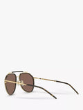 Dolce & Gabbana aviator gold Havana sunglasses, UK version