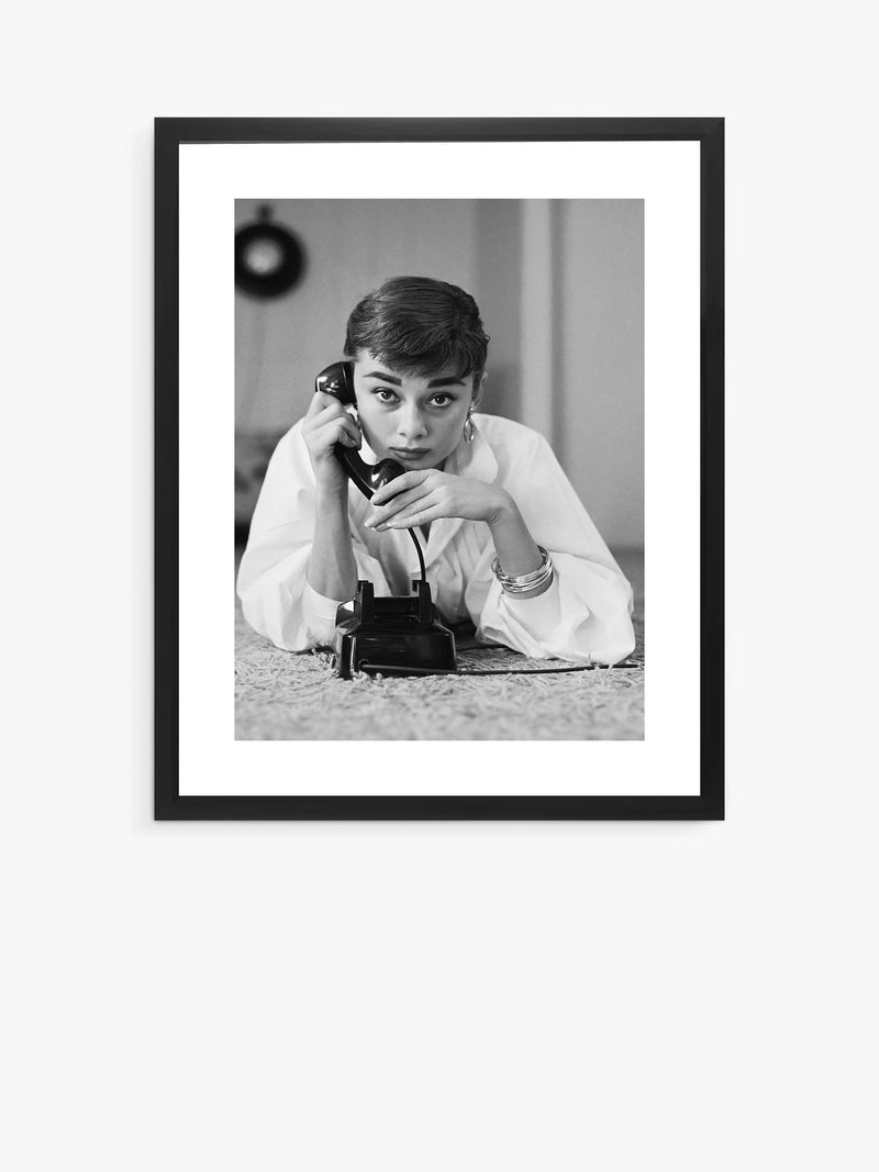 Brookpace Lascelles Audrey Hepburn framed print, imported from the UK