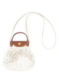 Longchamp Le Pliage Filet Mini Top Handle Mesh Bag, Ecru