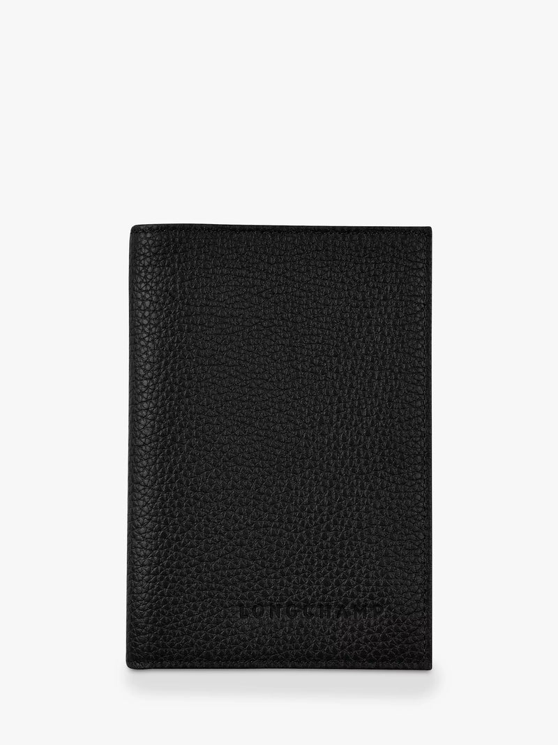 Longchamp Le Foulonné leather passport cover, UK version