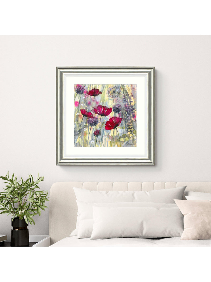 John Lewis Catherine Stephenson raspberry poppy framed print 60.5cm, imported from the UK