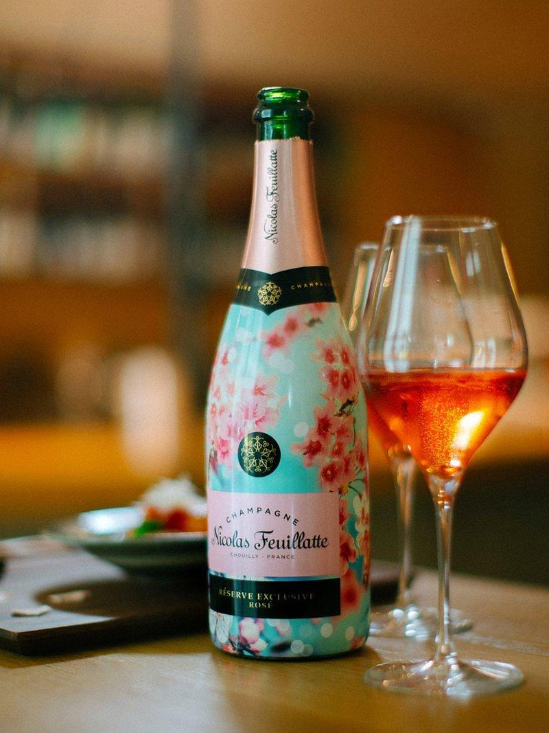 Nicolas Feuillatte Reserve Brut Rosé Champagne 75cl, imported from the UK