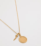 Dolce&Gabbana gold-tone medal horn necklace 45cm, imported from the UK