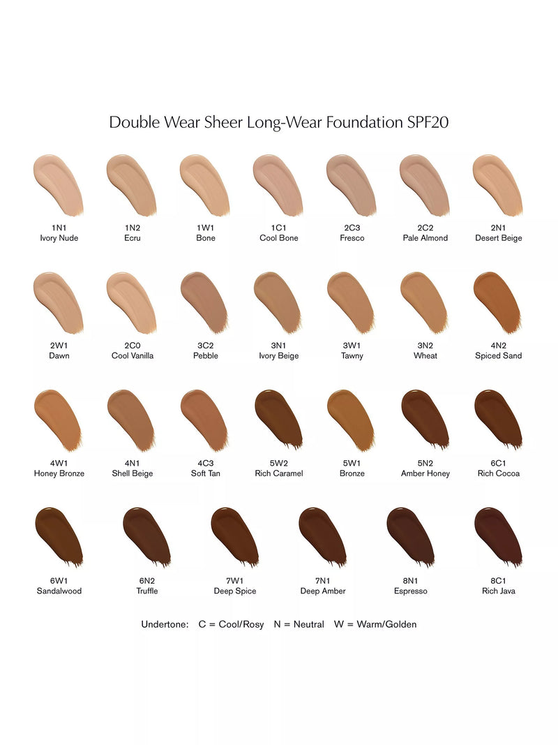Estée Lauder Double Wear Sheer Makeup SPF 20 - British product