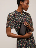 John Lewis Stella clutch bag in faux silk (British brand)