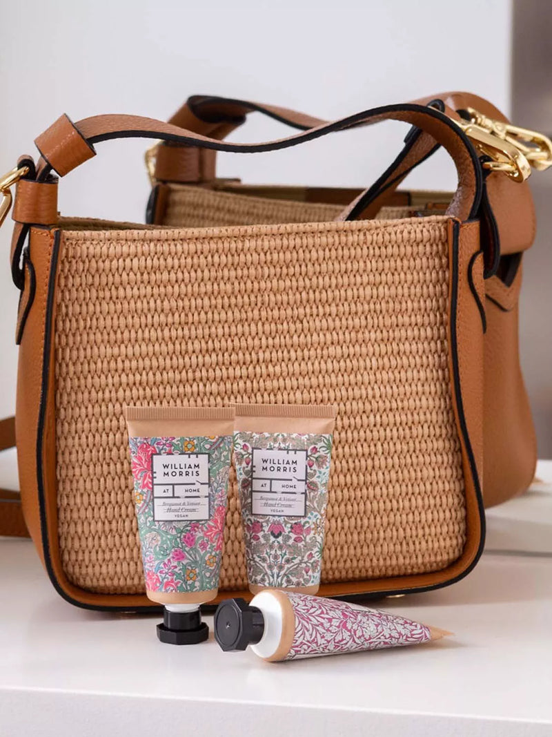 William Morris Bergamot and Vetiver hand cream gift set with three Kraft paper tubes (British brand)