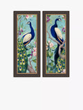 John Lewis Julia Purinton peacock framed prints set of 2, UK version