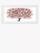 John Lewis John Lewis Sara Otter 'Tree of Love' Pink/Multi Framed Print 45 x 100cm- Buy online at McGrocer