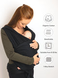 Gaia Baby Organic Cotton Stretchy Wrap Baby Carrier 15kg, UK version