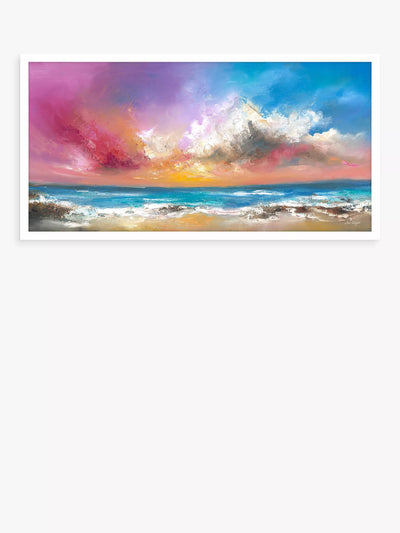 John Lewis John Lewis Anna Schofield 'Follow Your Heart' Embellished Framed Print Pink/Multi Framed Wall Art 64.5 x 124.5cm- Buy online at McGrocer