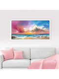 John Lewis Anna Schofield framed print Follow Your Heart pink multi 64.5x124.5cm UK version