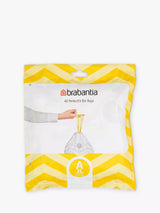 John Lewis Brabantia PerfectFit Bin Liners Size A 3L Pack of 40- Buy online at McGrocer