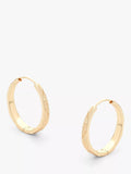 Tutti gold plated textured hoop earrings, UK version