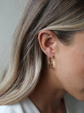 Tutti gold plated textured hoop earrings, UK version