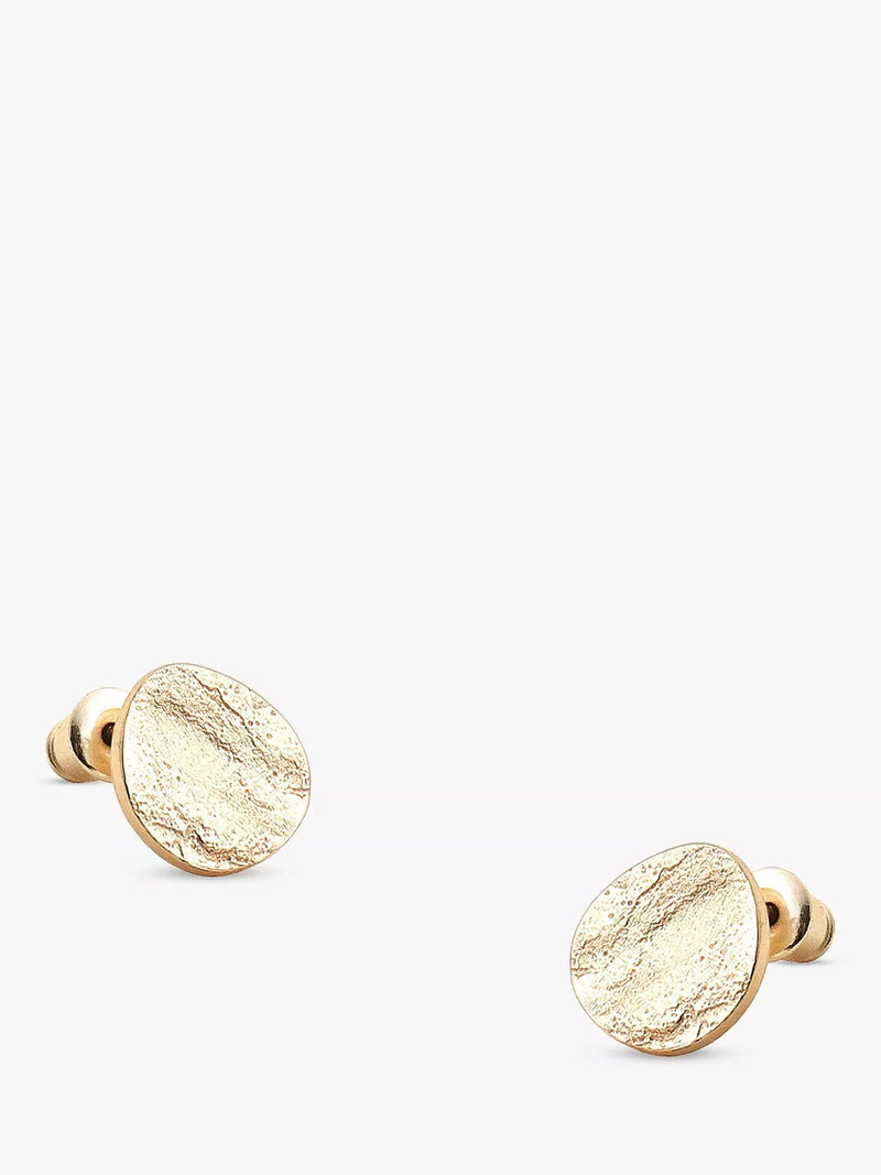 Tutti Frost textured stud earrings in gold - (British brand)