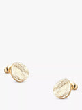 Tutti Frost textured stud earrings in gold - (British brand)
