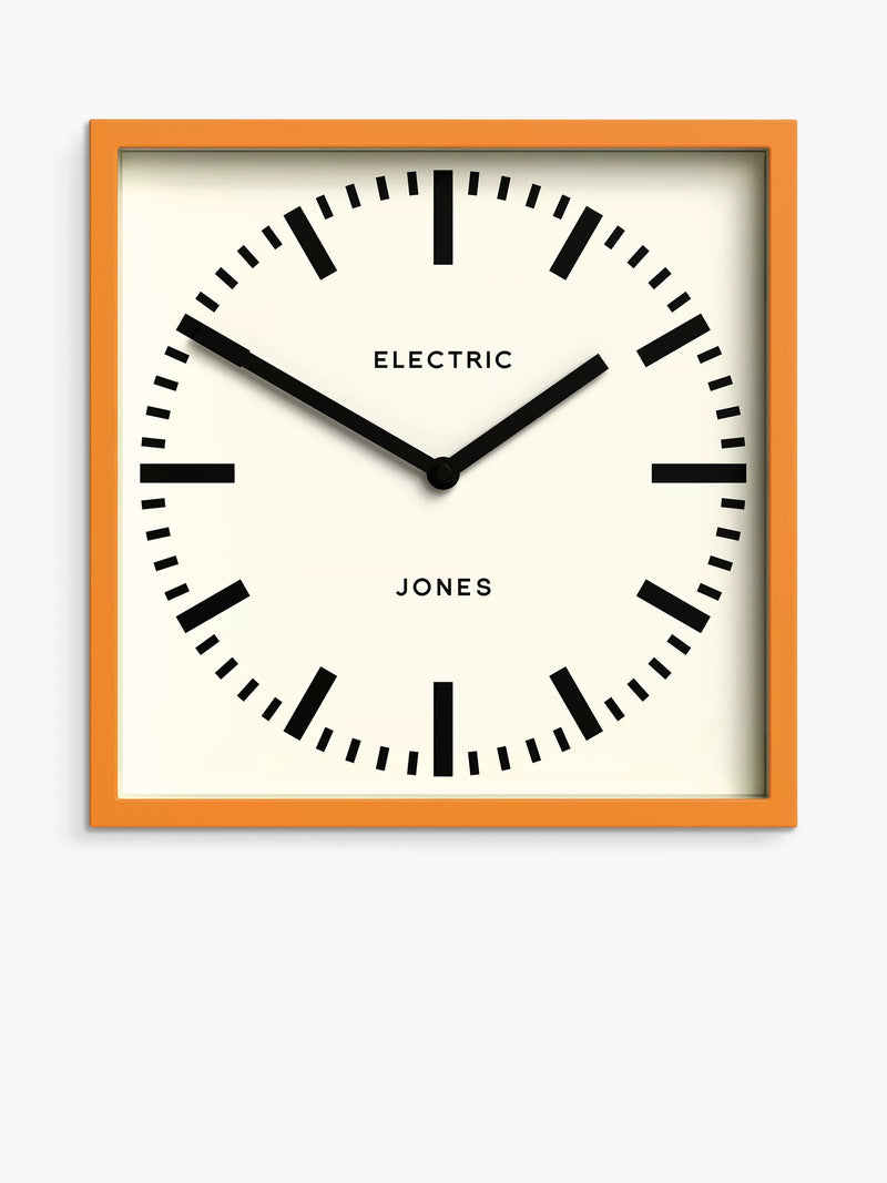 Jones Clocks wall clock orange 25cm, UK version