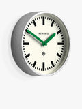 Newgate Luggage analogue wall clock 30cm in grey and green (British brand)