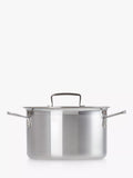Le Creuset 3-ply stainless steel deep casserole with lid 20cm, UK version