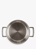 Le Creuset 3-ply stainless steel deep casserole with lid 20cm, UK version