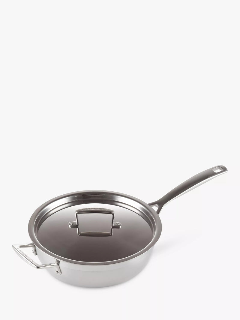 Le Creuset 3-Ply Stainless Steel Non-Stick Chef's Pan and Lid 24cm, UK version