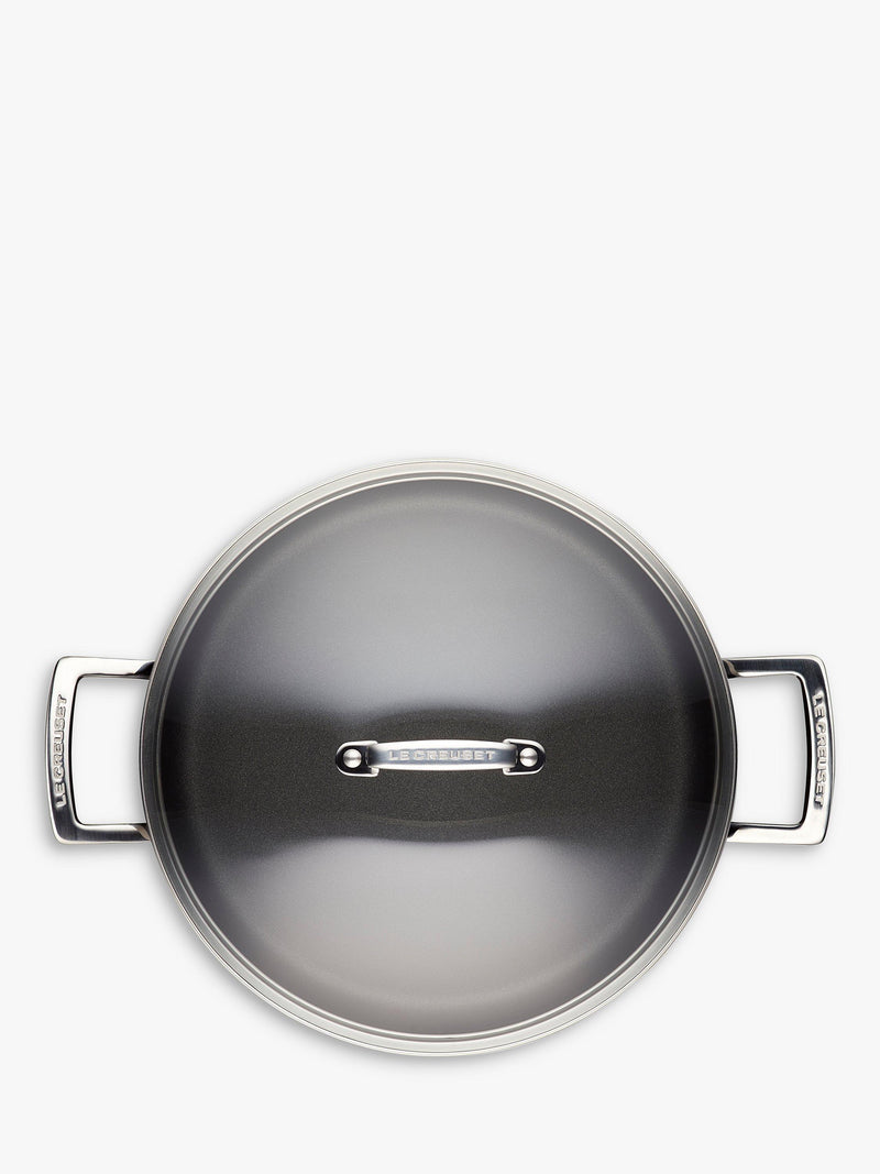 Le Creuset toughened non-stick deep casserole with glass lid 28cm, UK version