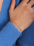 Dower & Hall hammered multi gem bangle silver 62mm, UK version