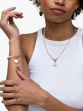 Dower & Hall keshi pearl necklace gold white (British brand)