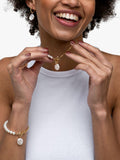 Dower & Hall keshi pearl necklace gold white (British brand)