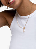 Dower & Hall keshi pearl necklace gold white (British brand)