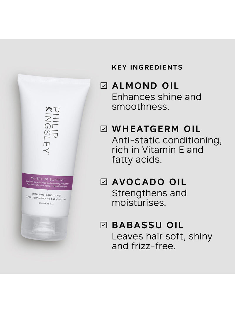 Philip Kingsley Moisture Extreme Enriching Conditioner 200ml, imported from the UK