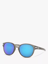 John Lewis Oakley Latch Prizm Polarised Oval Sunglasses Matte Grey Ink Mirror Blue- Buy online at McGrocer