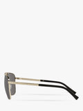 Versace rectangular sunglasses pale gold mirror grey - British product