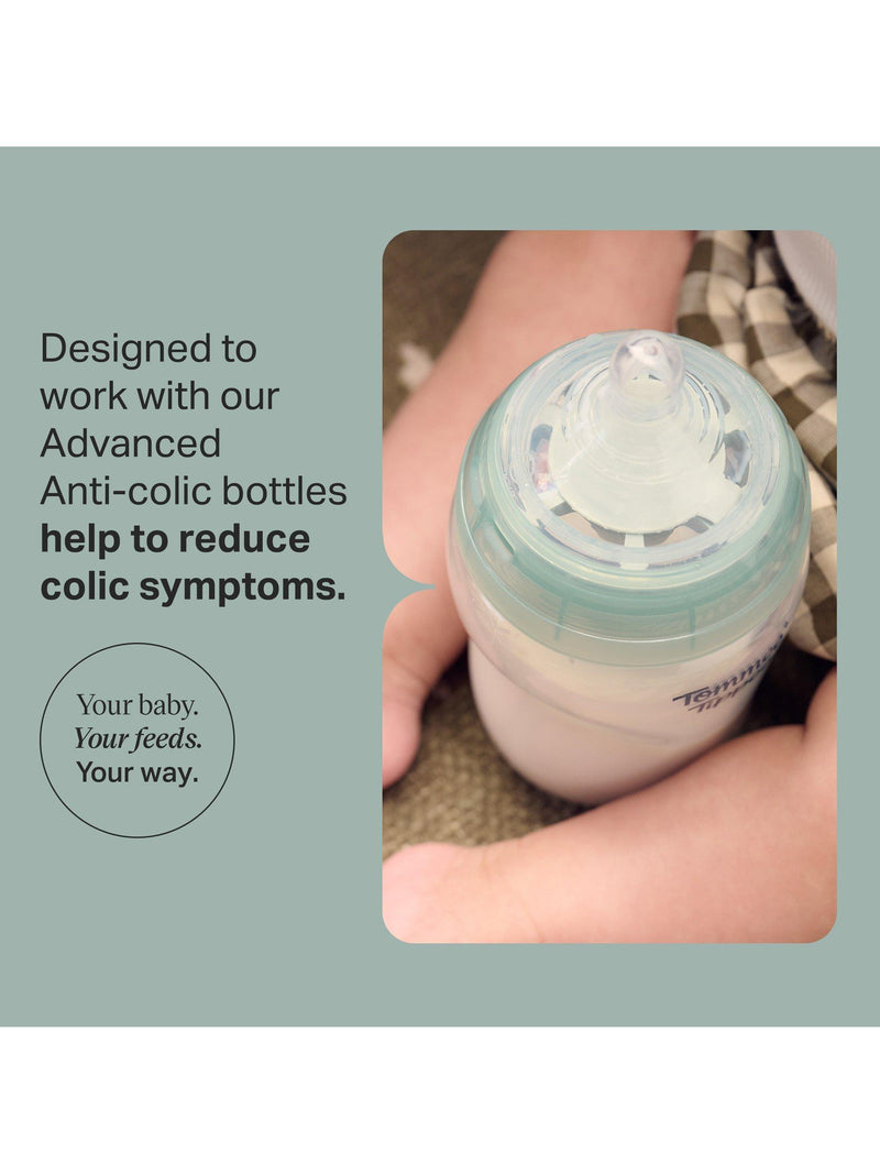 Tommee Tippee medium flow baby bottle teats pack of 2 (British brand)