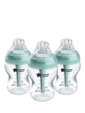 Tommee Tippee Advanced Anti-Colic Baby Bottles with Slow Flow Teats Pack of 3 260ml (British brand)